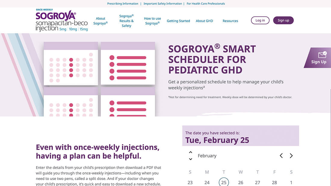 Sogroya<sup>®</sup> Smart Scheduler
