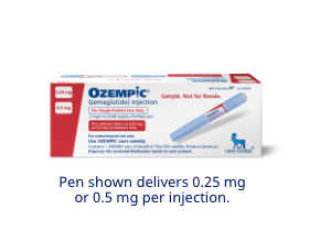 Ozempic® (semaglutide) injection 0.25 mg or 0.5 mg pen injection Sample