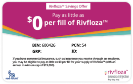 Rivfloza® savings card