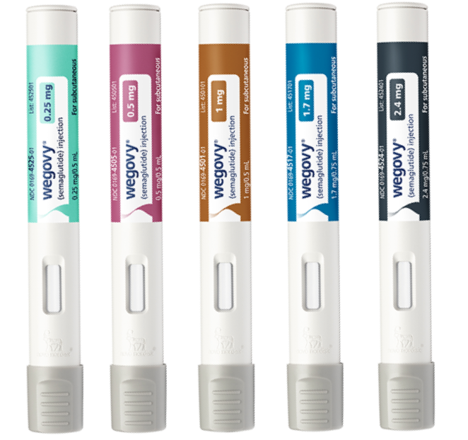 Dosing variations of Wegovy® semaglutide injection pens